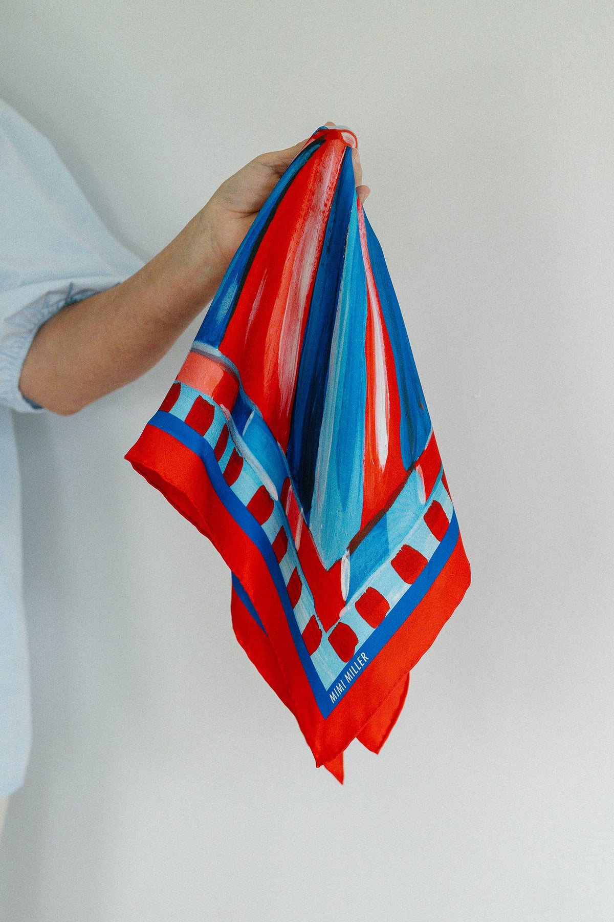 Red and Blue Game Day Silk Scarf