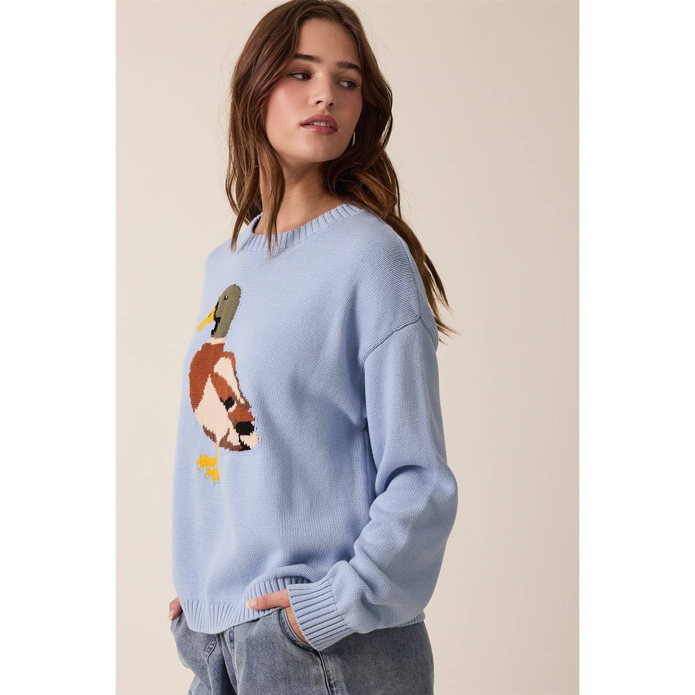 MALLARD DUCK BLUE SWEATER