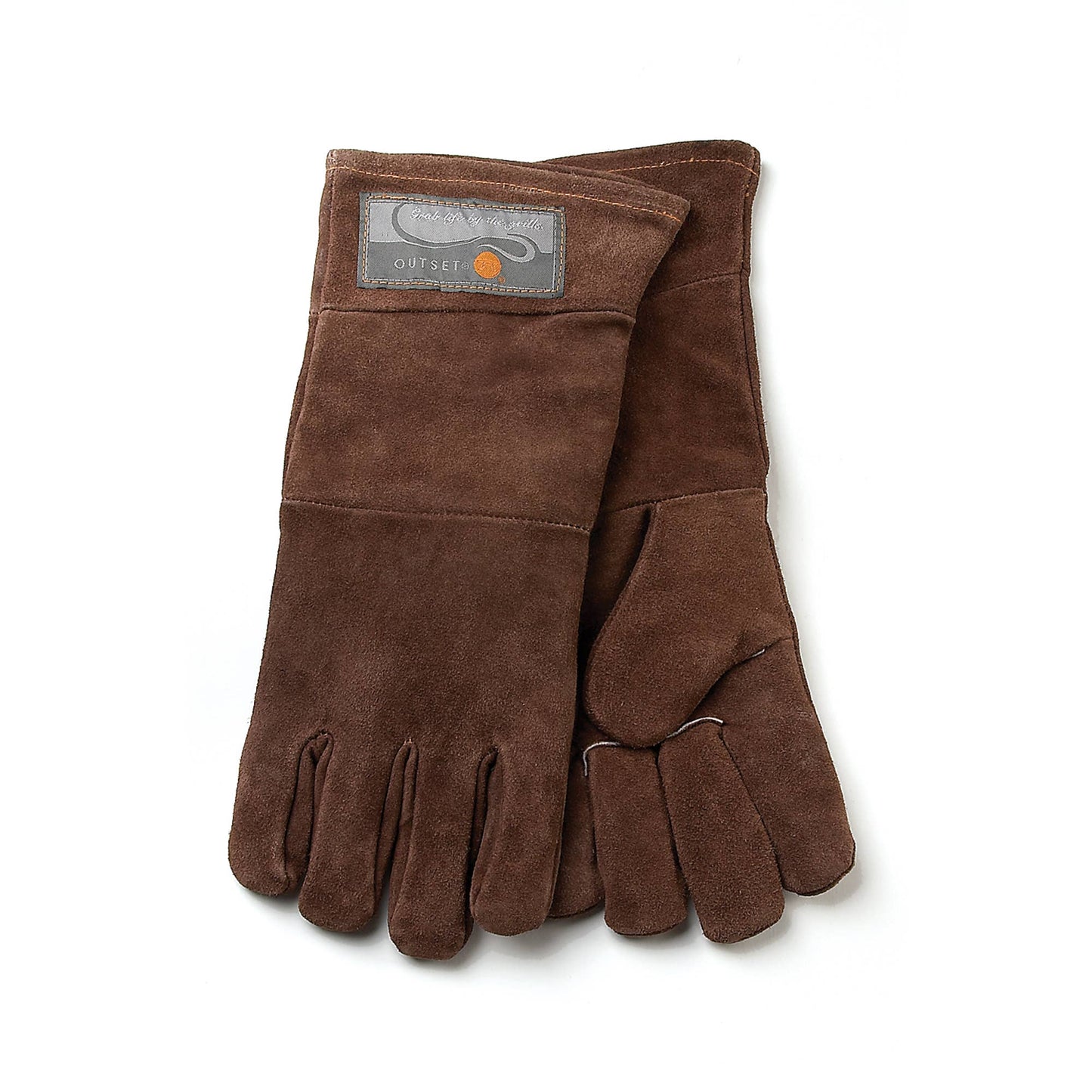 Brown Leather Grill Gloves, Set of 2