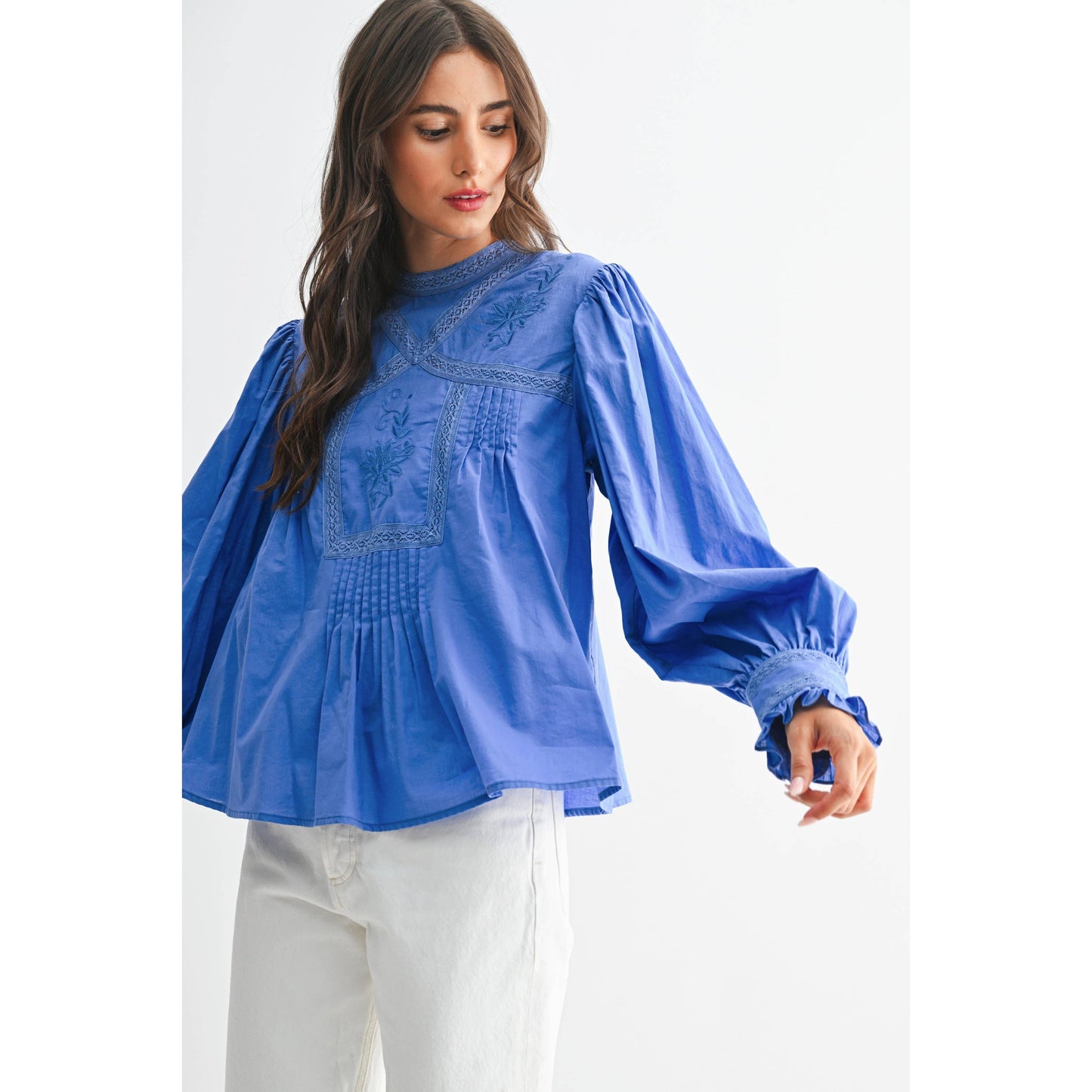 AZURE EMBROIDERED BLOUSE