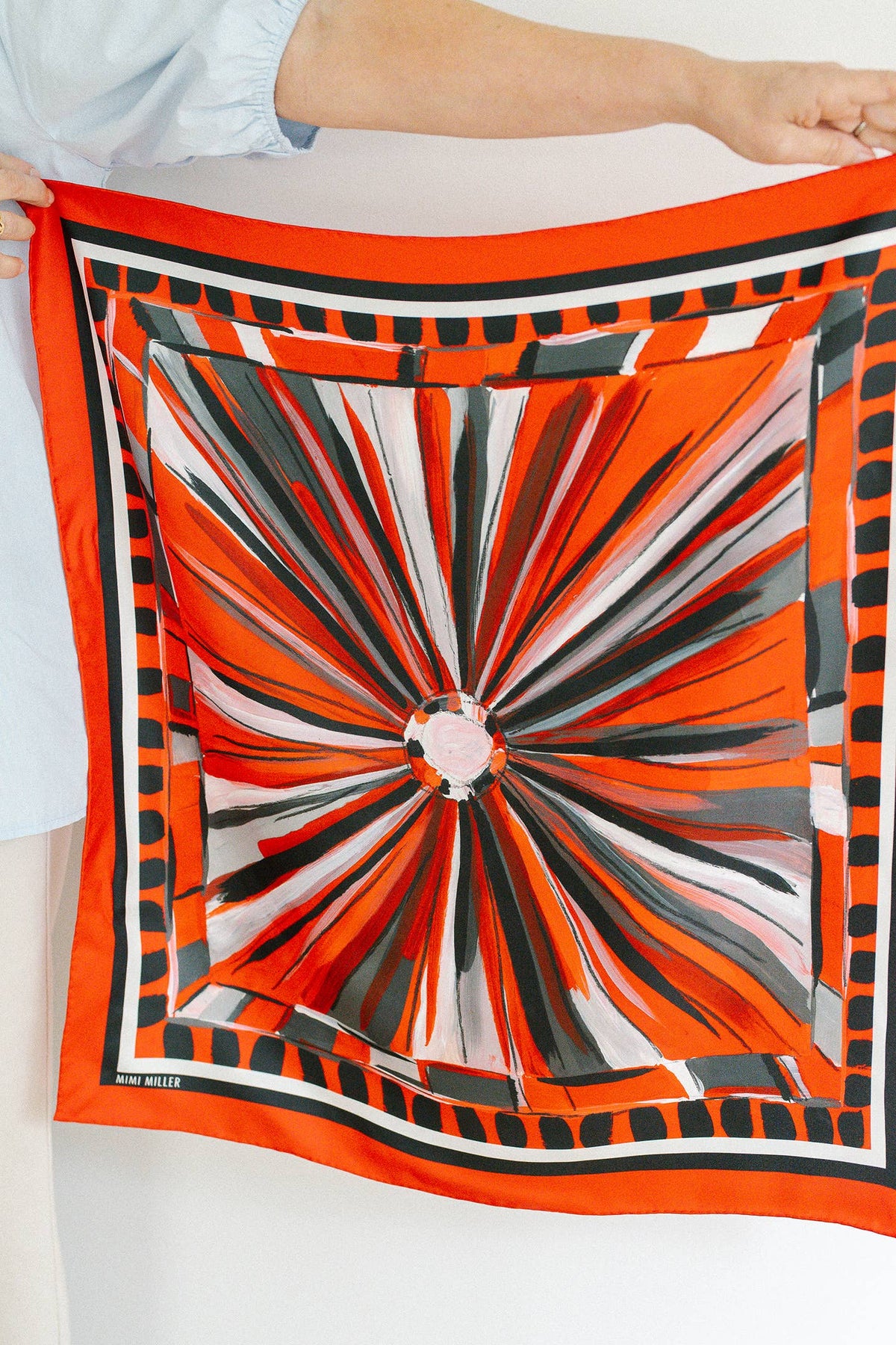 Red and Black Game Day Silk Scarf