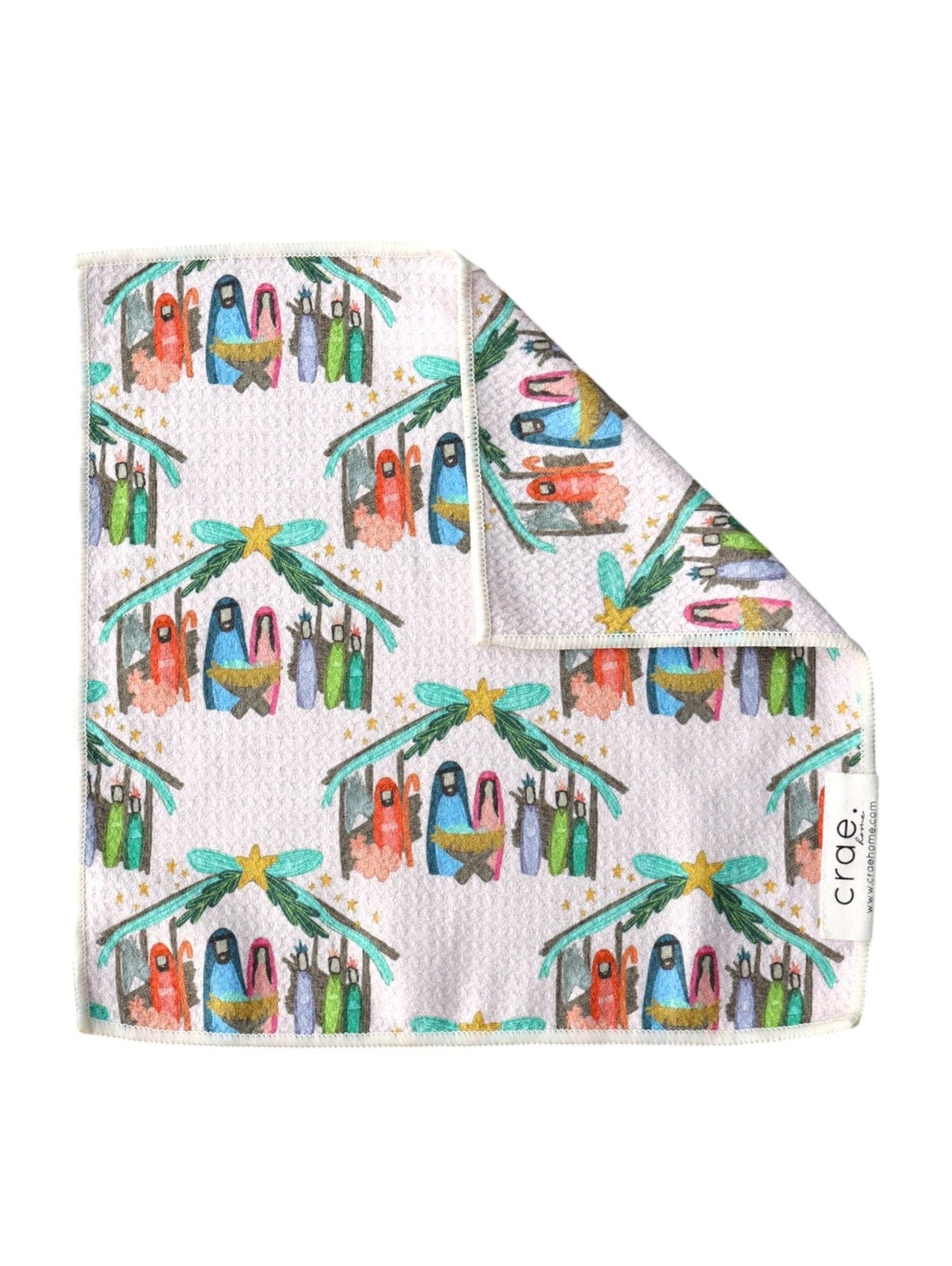 Away in a Manger: Double-Sided Washcloth