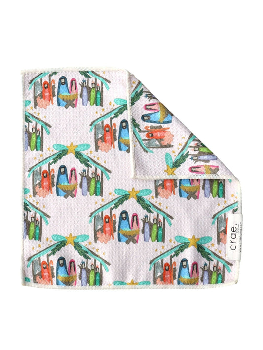 Away in a Manger: Double-Sided Washcloth