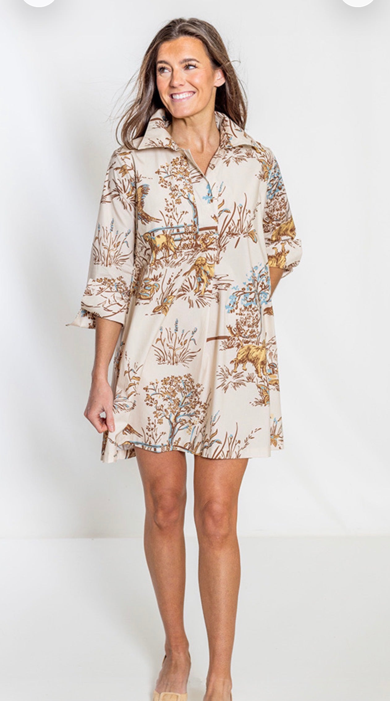 House of MBR Maple Field & Feather Ruthie Shirt Dress Short