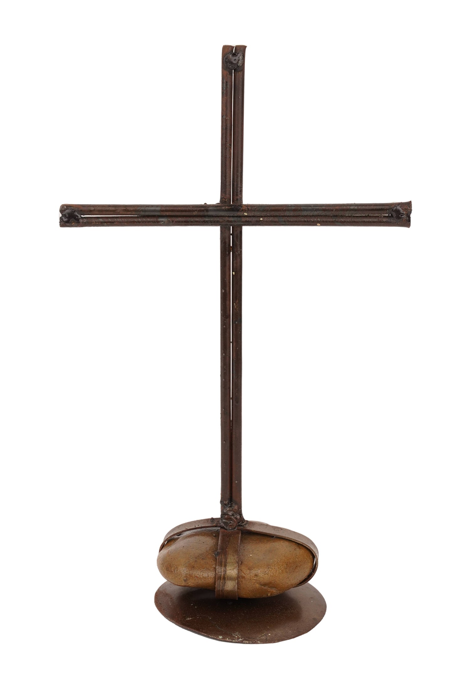 Rock Pedestal Cross Handmade-Beautiful 3 Sizes