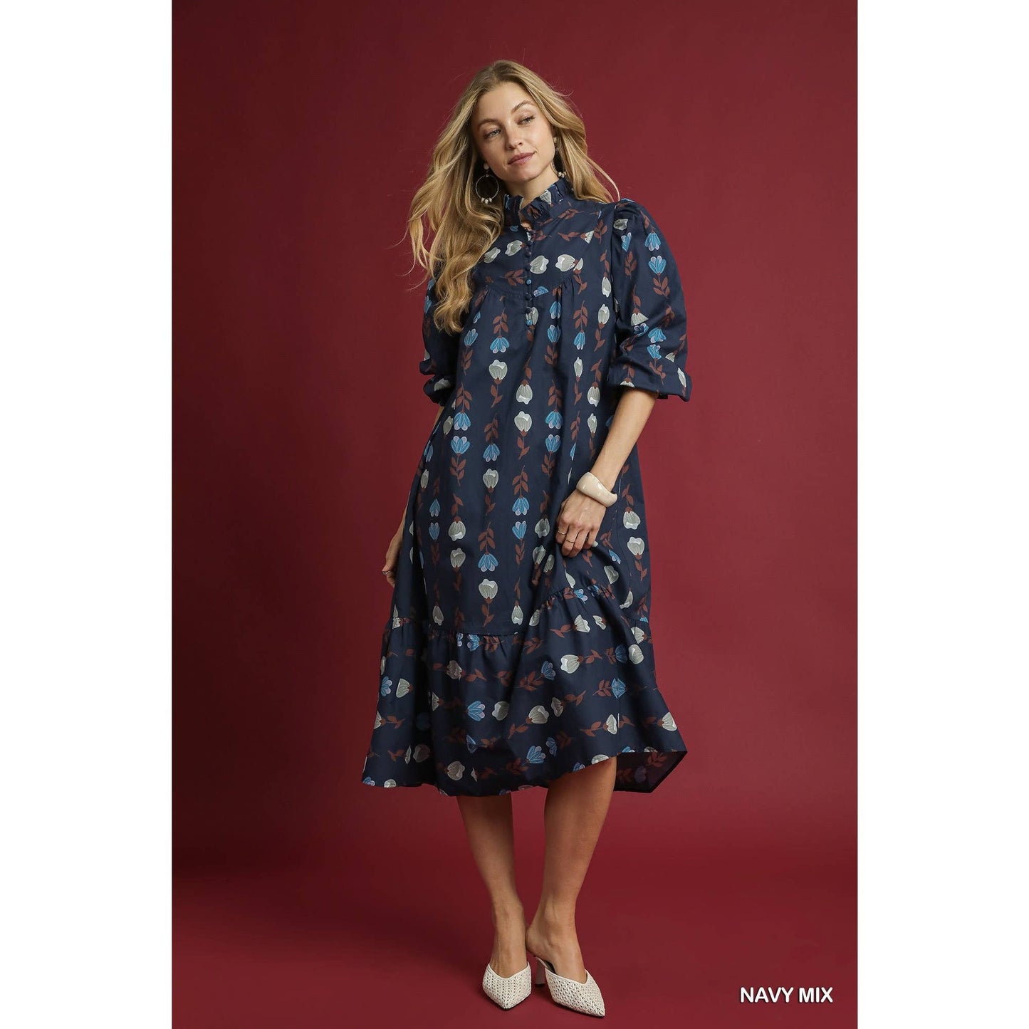 Floral Print Midi Dress