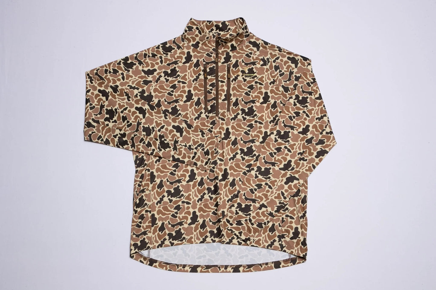 Dirty’s Cinnamon Teal Series – M3 Quarter Zip~ Traditional Brown Camo