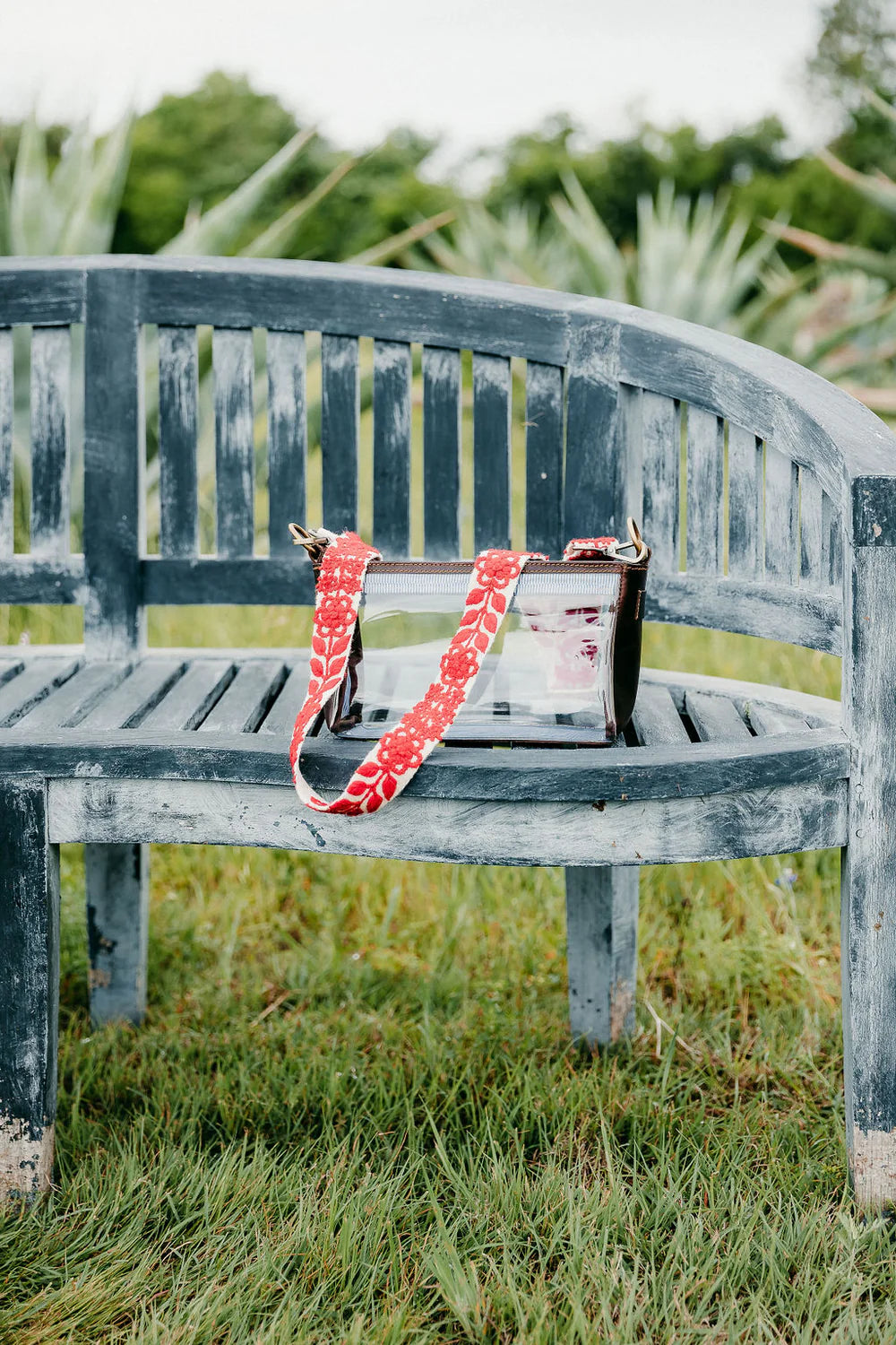 Madeline Parks Red & White adjustable strap