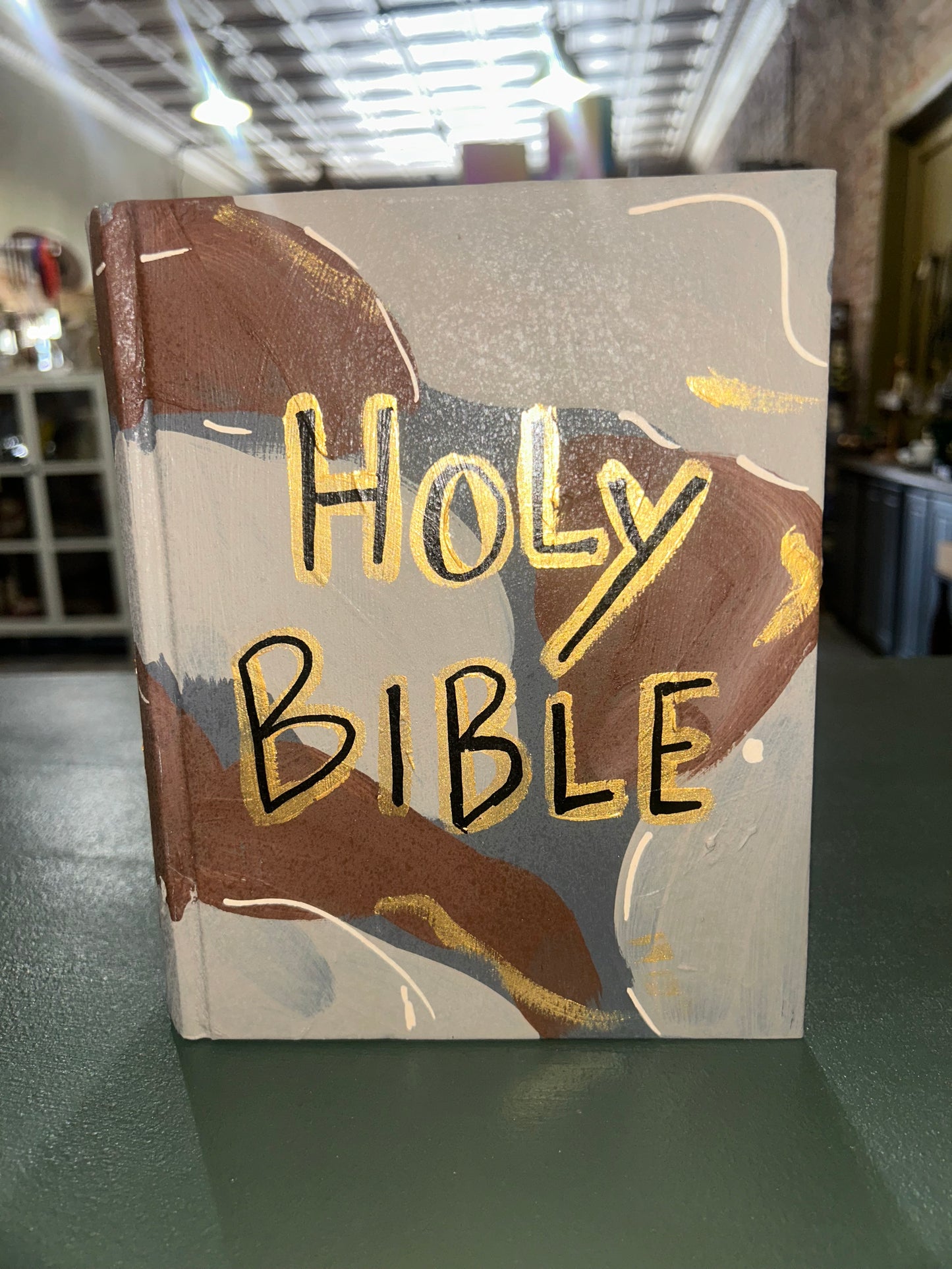 Camo Hand Painted Bible #1