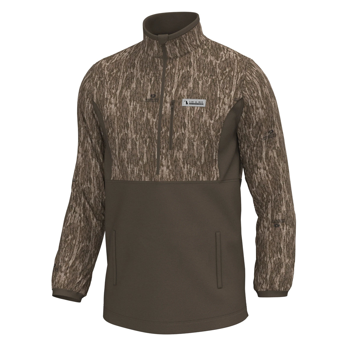 Local Boy Fielder Quarter Zip Pullover- Mossy Oak Bottomland