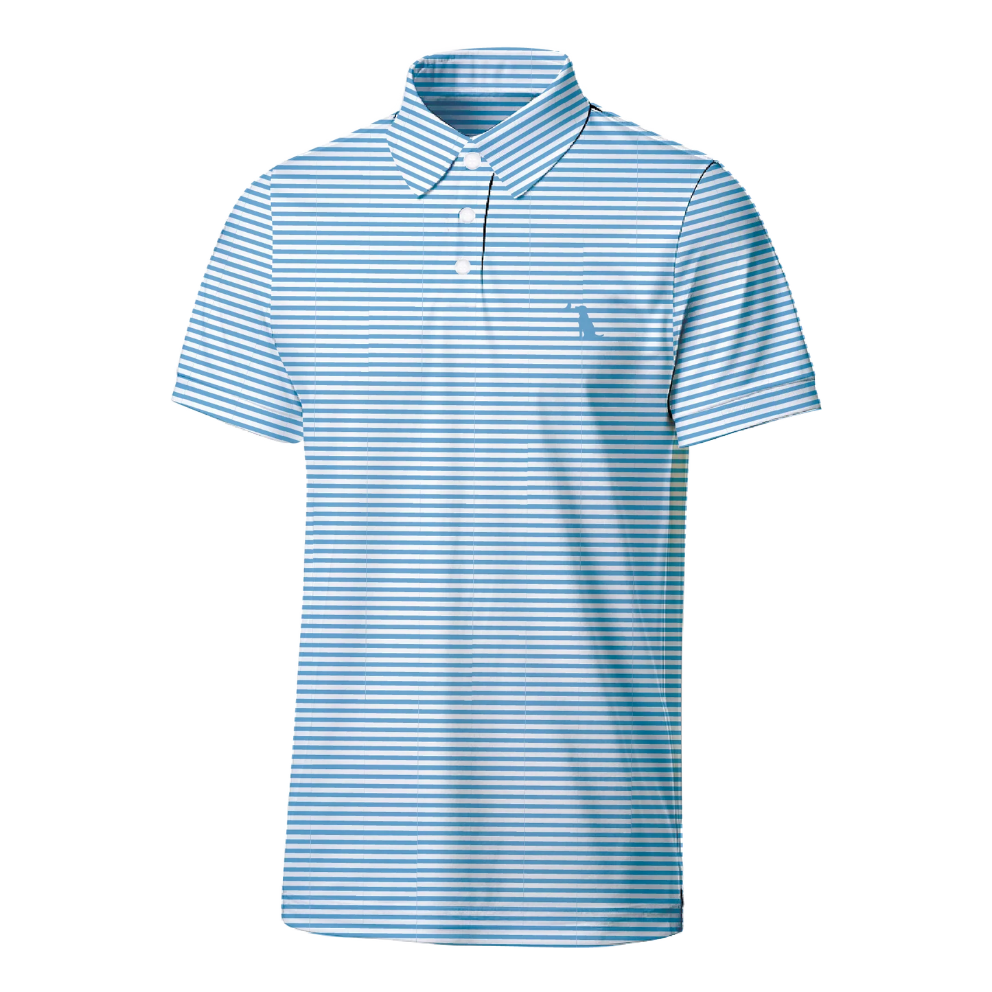 Local Boy Palm Polo Carolina Blue/White