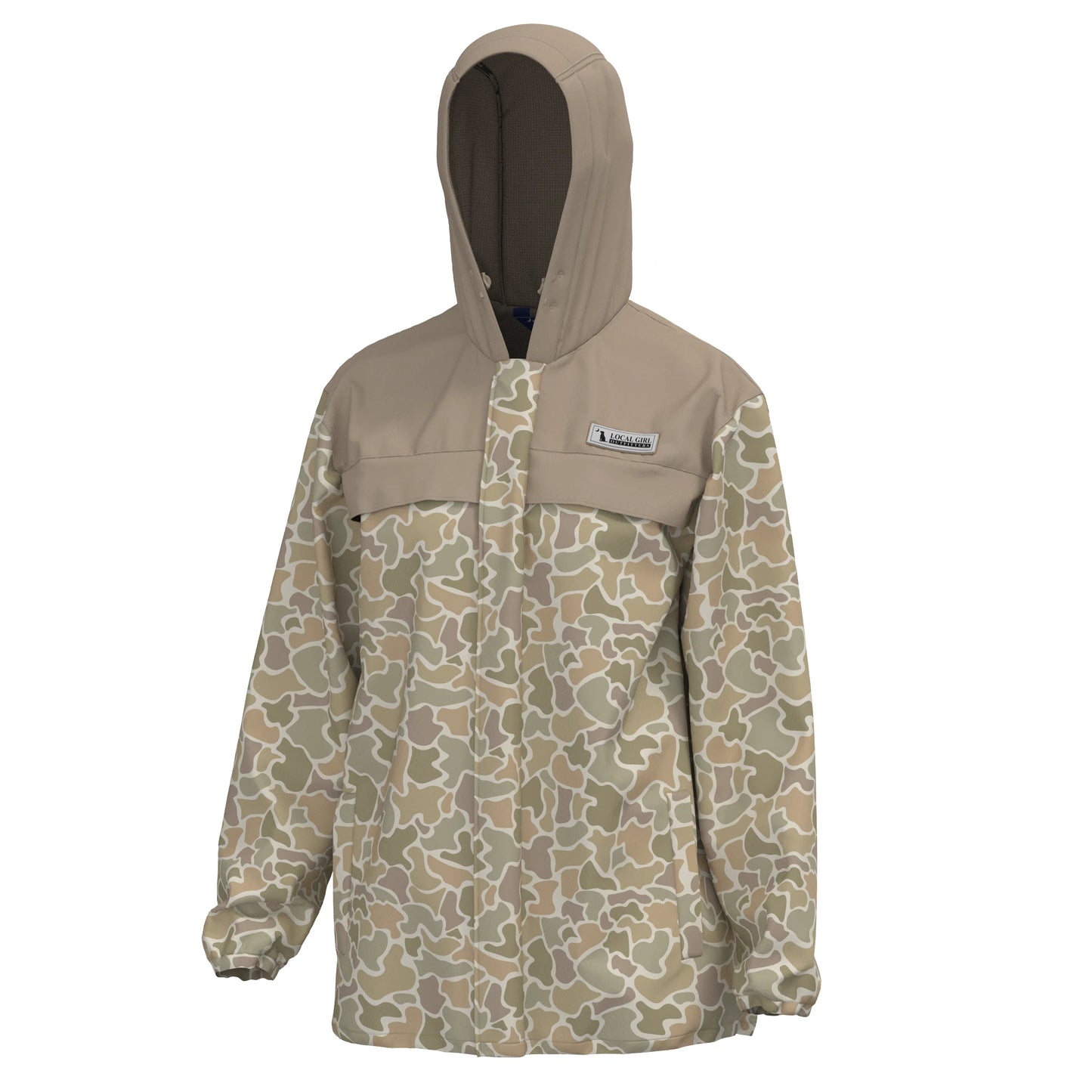 Local Girl Rain Jacket Forest Camo Desert