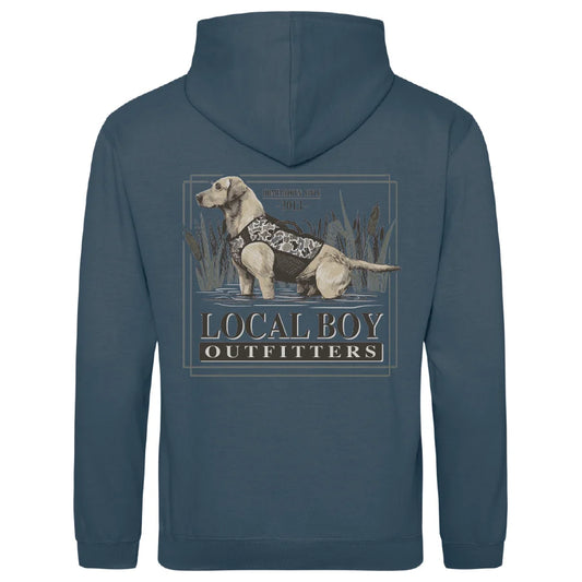 Local Boy Brushwood Hoodie- Marsh Hunt- Airforce Blue