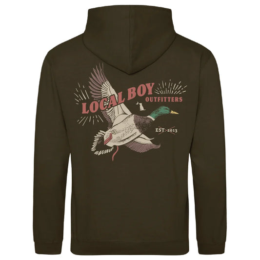 Local Boy Brushwood Hoodie- Mallard Blast-Olive Green