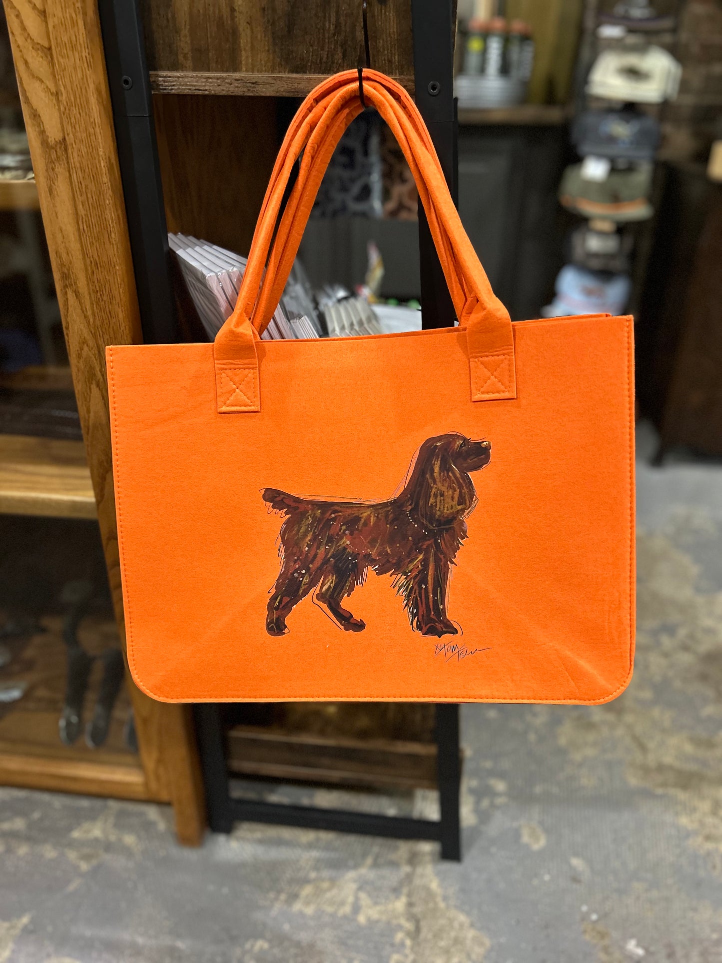 Tom Tom and Co Boykin Orange Felt Bag