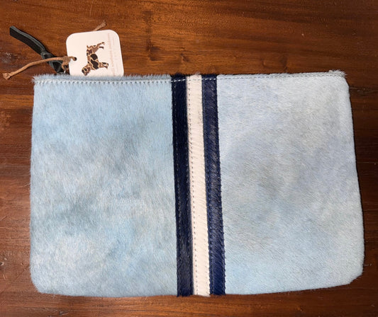 Parker & Hyde Clutch in Baby Blue & Navy