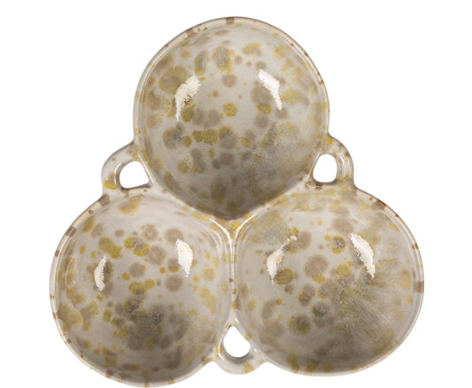 Stoneware Multi Bowl w/ 3 Sections