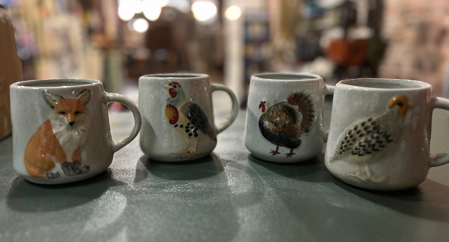 Hand Painted Stoneware Mug