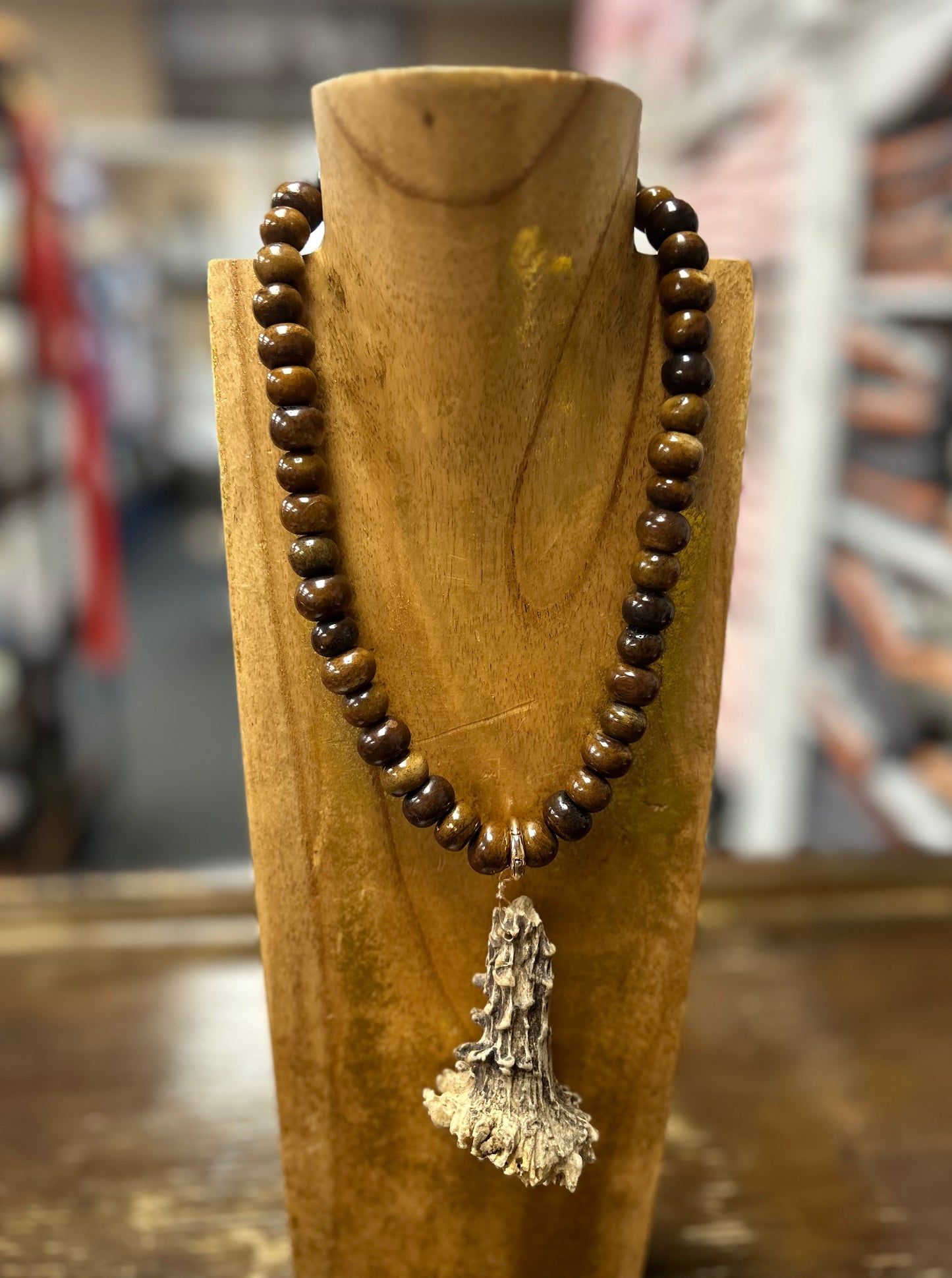 MCS Horn Beads with Removable Fallow Deer Antler Pendant