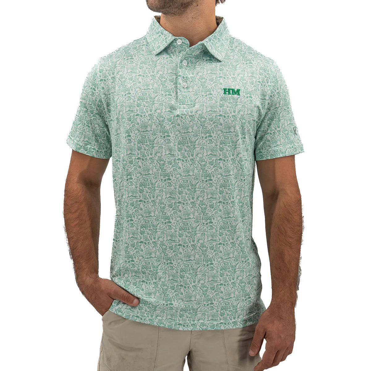 Hurricane Marsh Performance Polo- Field & Feather