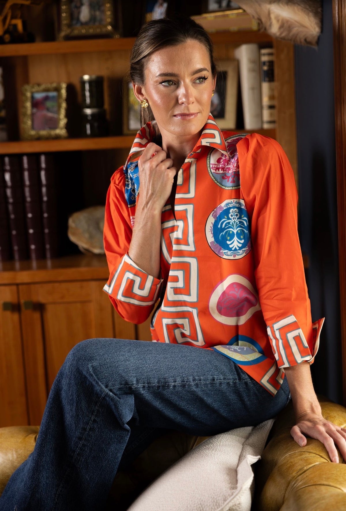 House of MBR Greek Revival Lana Relaxed Shirt