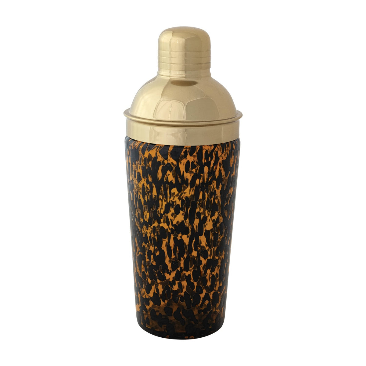 TortoiseConfetti Glass Cocktail Shaker w/ Stainless Steel Top 20oz