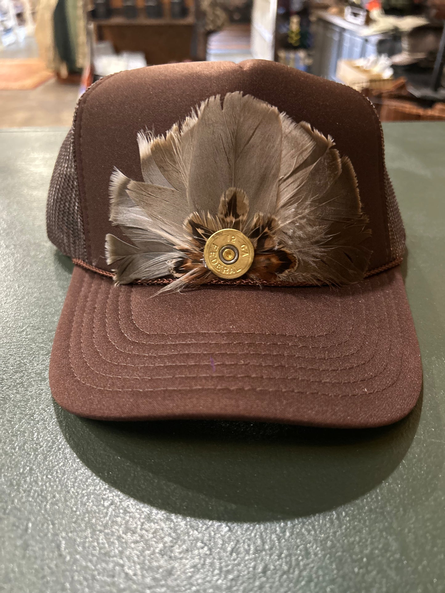FTHR Chocolate Feather + Shotgun Shell