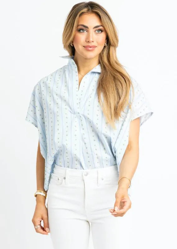 Karlie Floral stripe top