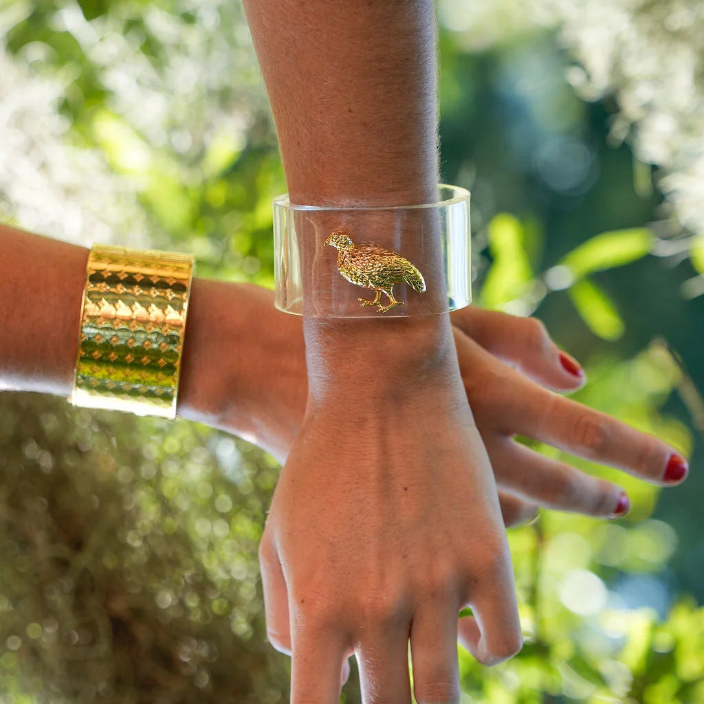 M.Dulaney~ The Quail Acrylic Cuff Bracelet