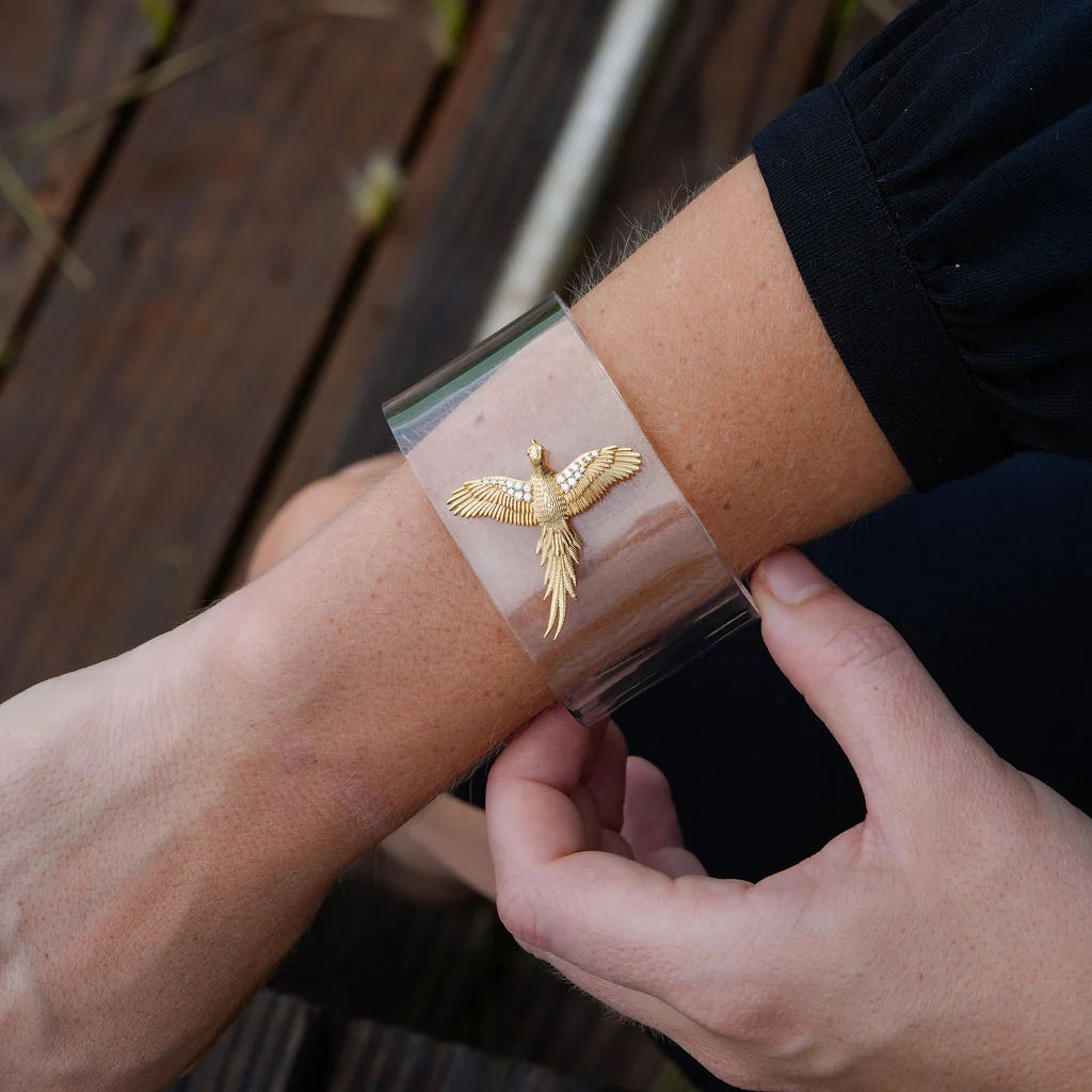 M. Dulaney~ The Pheasant Acrylic Cuff Bracelet