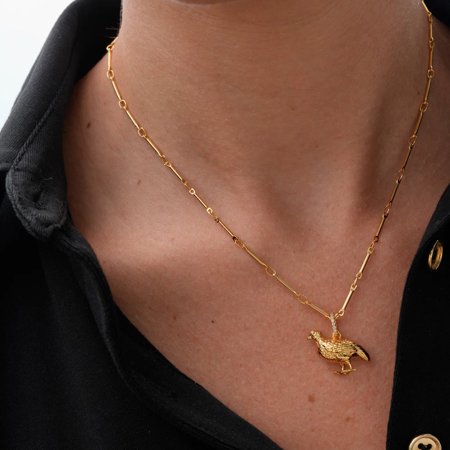 M. Dulaney~ The Quail Pendant Necklace