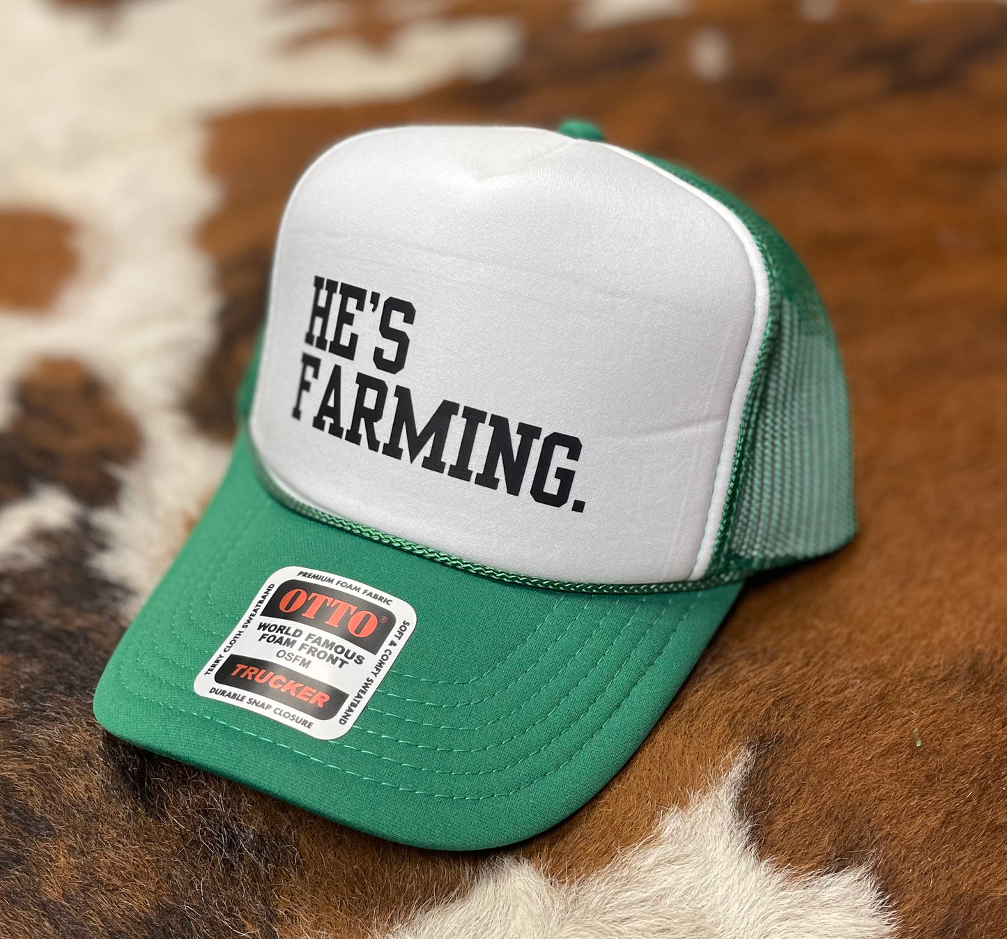 He's Farming Trucker Hat