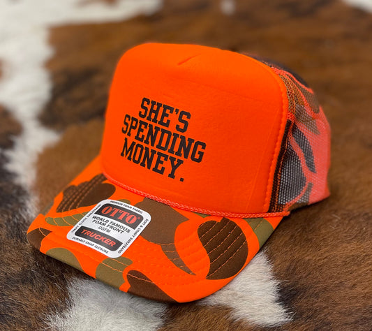 She's Spending Money Trucker Hat