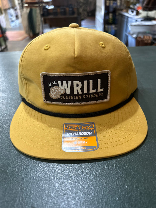 Wrill Sewn On Patch Rope Hat- Biscuit/Black