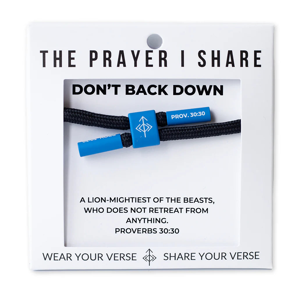 The prayer I share-Don’t back down