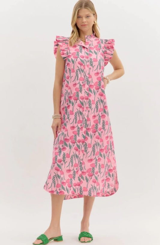 Entro Floral Midi Dress