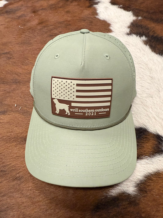 WSO Green Rubber Patch Hat