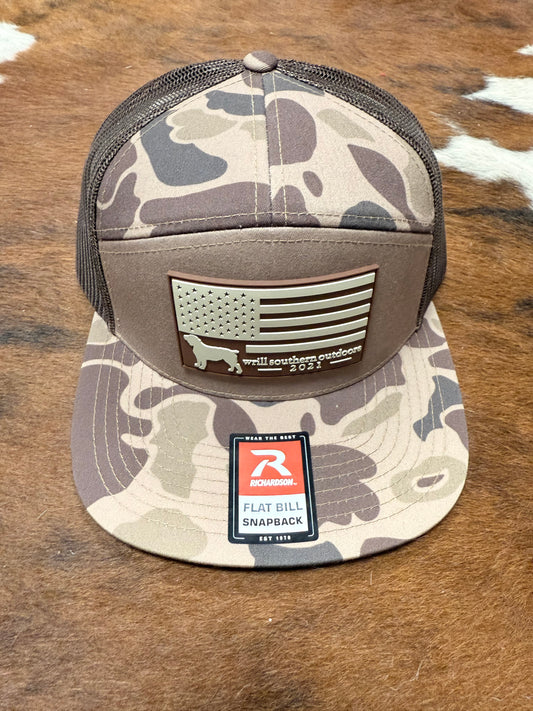 WSO Brown Camo Rubber Patch Hat