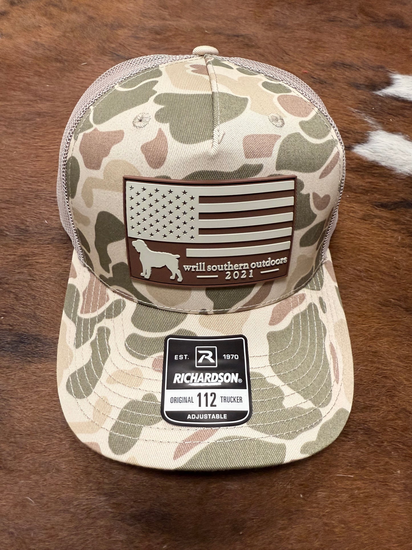 WSO Tan Camo Rubber Patch Hat