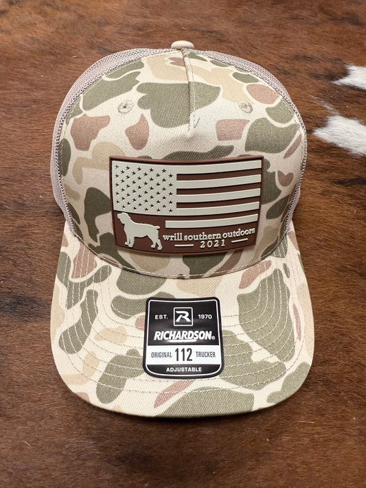 WSO Tan Camo Rubber Patch Hat
