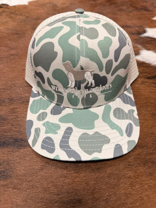 WSO Stitched Green Camo Hat