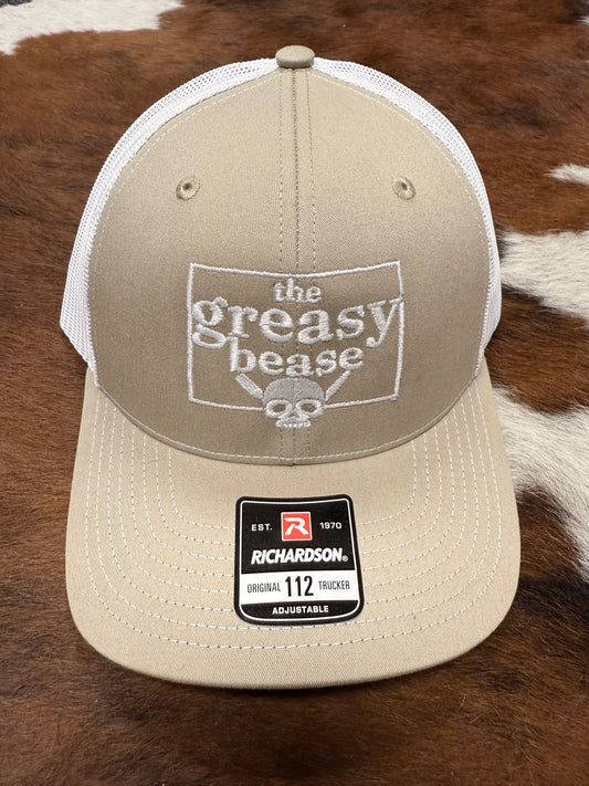 WSO Tan/White Greasy Bease Hat