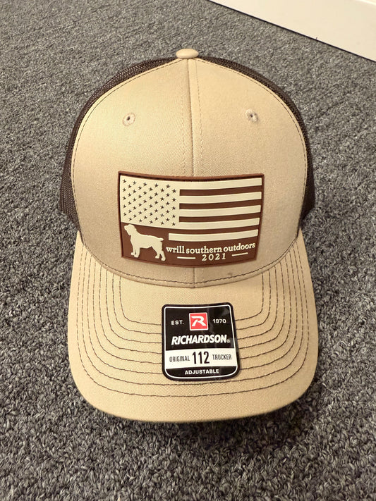 WSO Tan/Brown Rubber Patch Hat