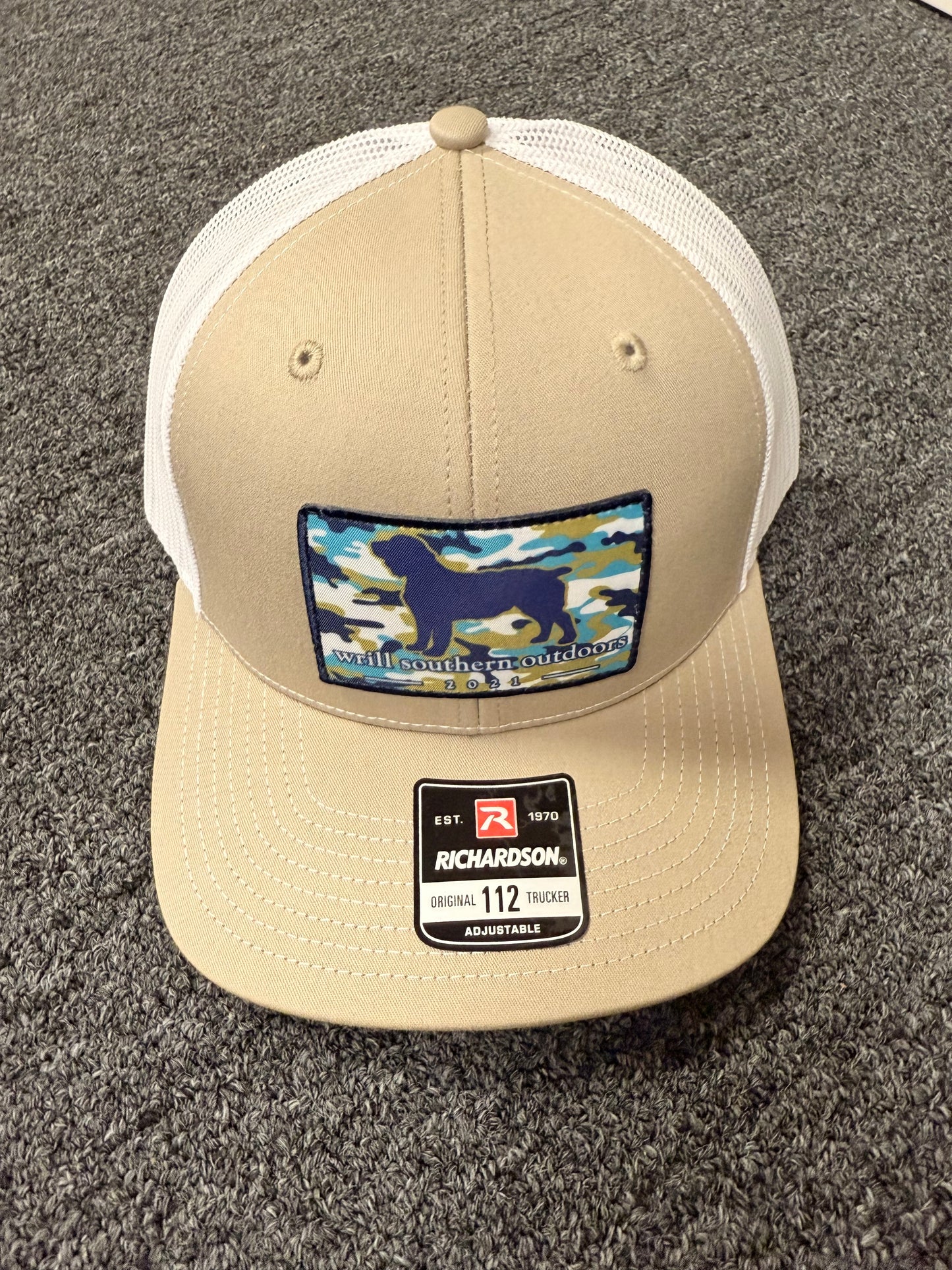 WSO Tan/White Blue Camo Patch