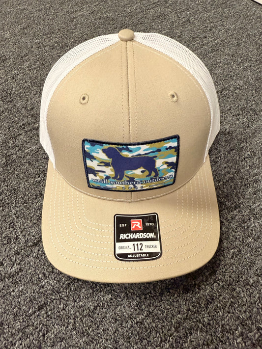 WSO Tan/White Blue Camo Patch