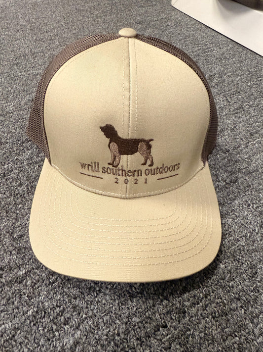 WSO Khaki/Brown Stitched Hat