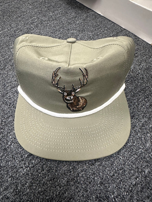 Duck Camp Green White Tail Hat