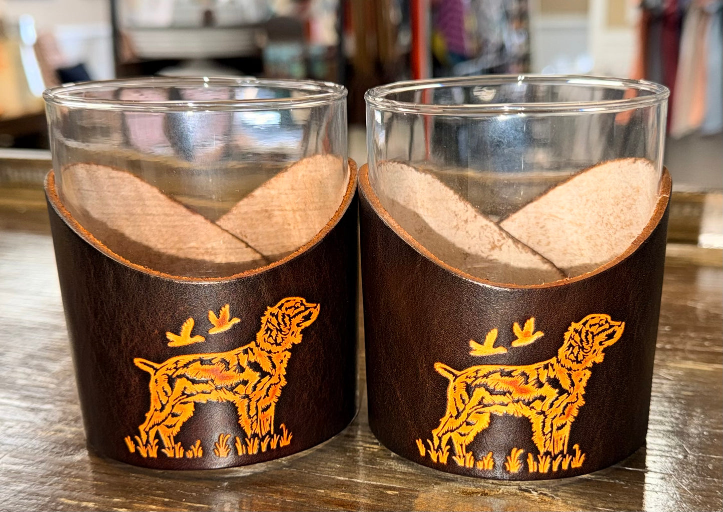WSO Leather Rocks Glass(Single Glass)