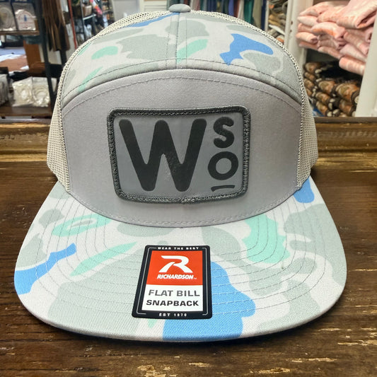 WSO Aqua Camo Flat Bill Hat