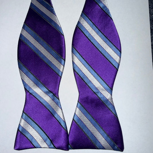 WRILL Proper Bowtie Purple/Light Blue/White